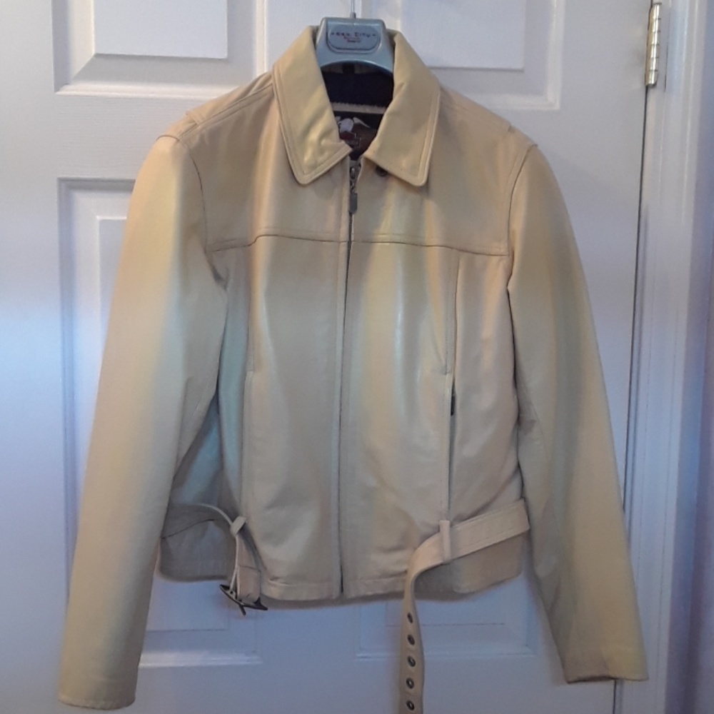 Women's leather jacket.